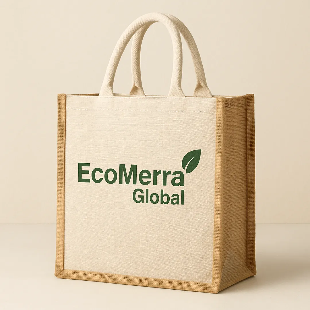 Jute-Cotton Canvas Shopper